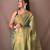 Light Green Shimmering Tissue silk blend Saree 