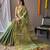 Light Green Shimmering Tissue silk blend Saree 