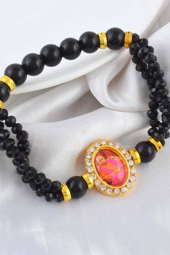 Facetted black onyx guriji bracelet