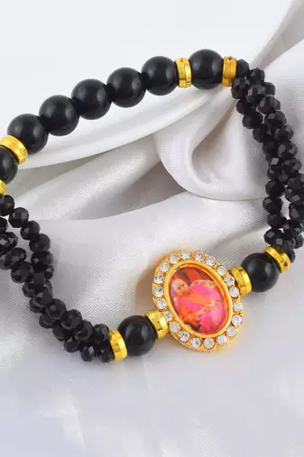 Facetted black onyx guriji bracelet