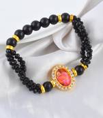 Facetted black onyx guriji bracelet