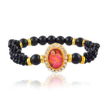 Facetted black onyx guriji bracelet 2