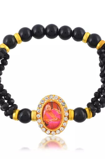 Facetted black onyx guriji bracelet