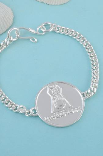 Jain silver plated namokar navkar mantra bracelet
