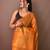 Orange Shimmering Tissue silk blend Saree 