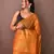 Orange Shimmering Tissue silk blend Saree 