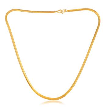 Brass micron gold 22 inch handmade chain necklace 1