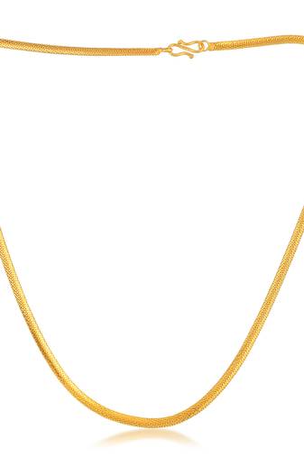 Brass micron gold 22 inch handmade chain necklace