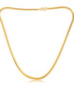 Brass micron gold 22 inch handmade chain necklace