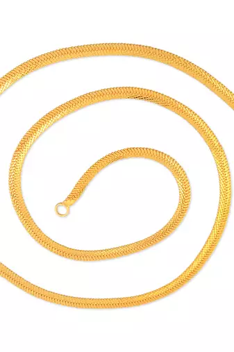 Brass micron gold 22 inch handmade chain necklace