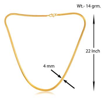 Brass micron gold 22 inch handmade chain necklace 4