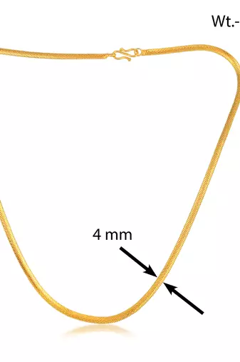 Brass micron gold 22 inch handmade chain necklace