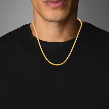 Brass micron gold 22 inch handmade chain necklace 5