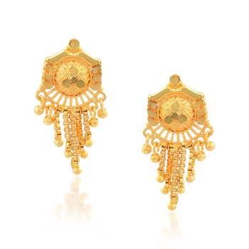 Brass micron traditional stud earrings 2