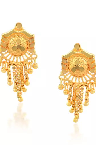 Brass micron traditional stud earrings
