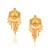 Brass micron traditional stud earrings
