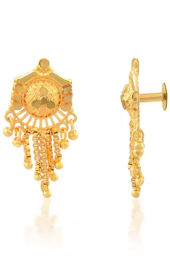 Brass micron traditional stud earrings