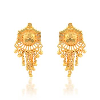 Brass micron traditional stud earrings 4