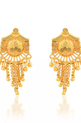 Brass micron traditional stud earrings