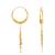 Brass micron gold hoop jhalar earrings for women