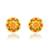 Brass micron gold meenakari stud earrings women