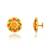 Brass micron gold meenakari stud earrings women
