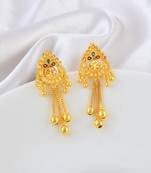 Brass micron traditional stud earrings