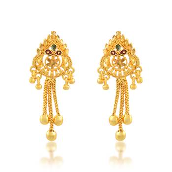 Brass micron traditional stud earrings 2