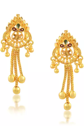 Brass micron traditional stud earrings