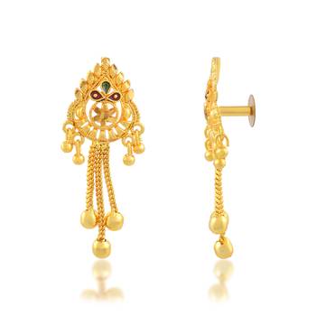 Brass micron traditional stud earrings 4