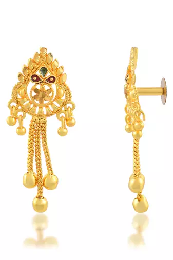 Brass micron traditional stud earrings