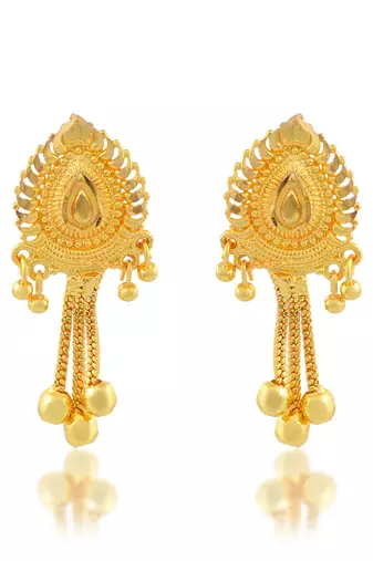 Brass micron handmade traditional stud earrings