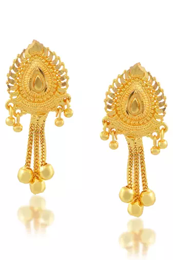 Brass micron handmade traditional stud earrings
