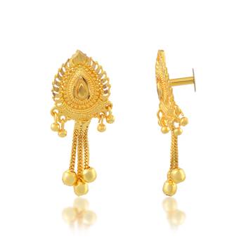 Brass micron handmade traditional stud earrings 4
