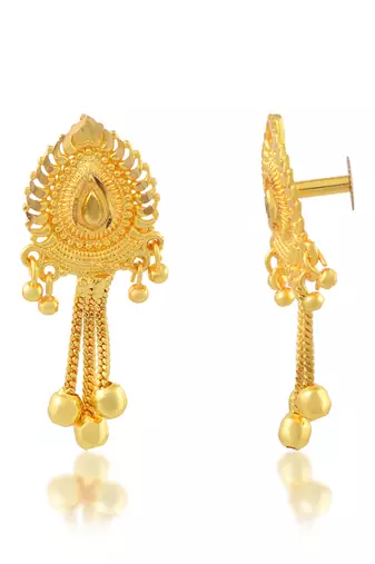 Brass micron handmade traditional stud earrings
