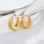 Brass micron gold hoop earrings for women