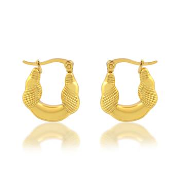 Brass micron gold hoop earrings for women 2