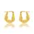 Brass micron gold hoop earrings for women