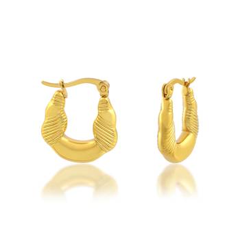 Brass micron gold hoop earrings for women 3