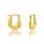 Brass micron gold hoop earrings for women