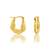 Brass micron gold hoop earrings for women