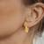 Brass micron gold hoop earrings for women