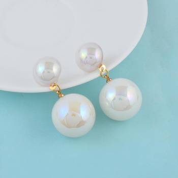Faux opal stud earrings women 1