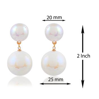 Faux opal stud earrings women 2