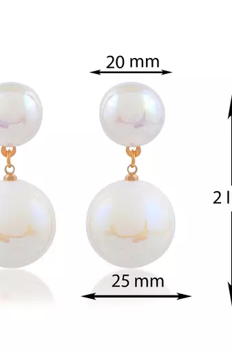 Faux opal stud earrings women