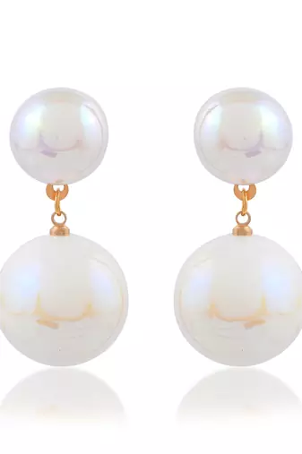 Faux opal stud earrings women
