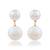 Faux opal stud earrings women