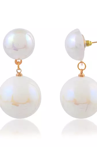 Faux opal stud earrings women