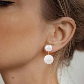 Faux opal stud earrings women 5