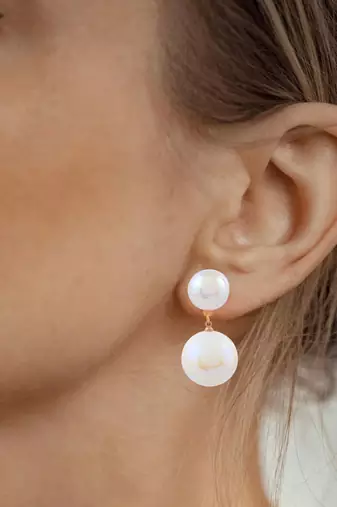 Faux opal stud earrings women